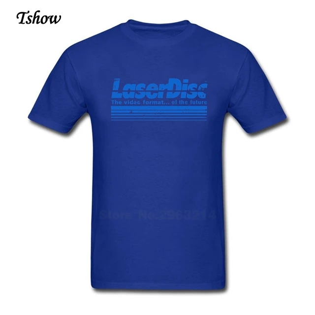 Laserdisc Men T Shirt Casual Summer Print Cotton Male Clothes Round
