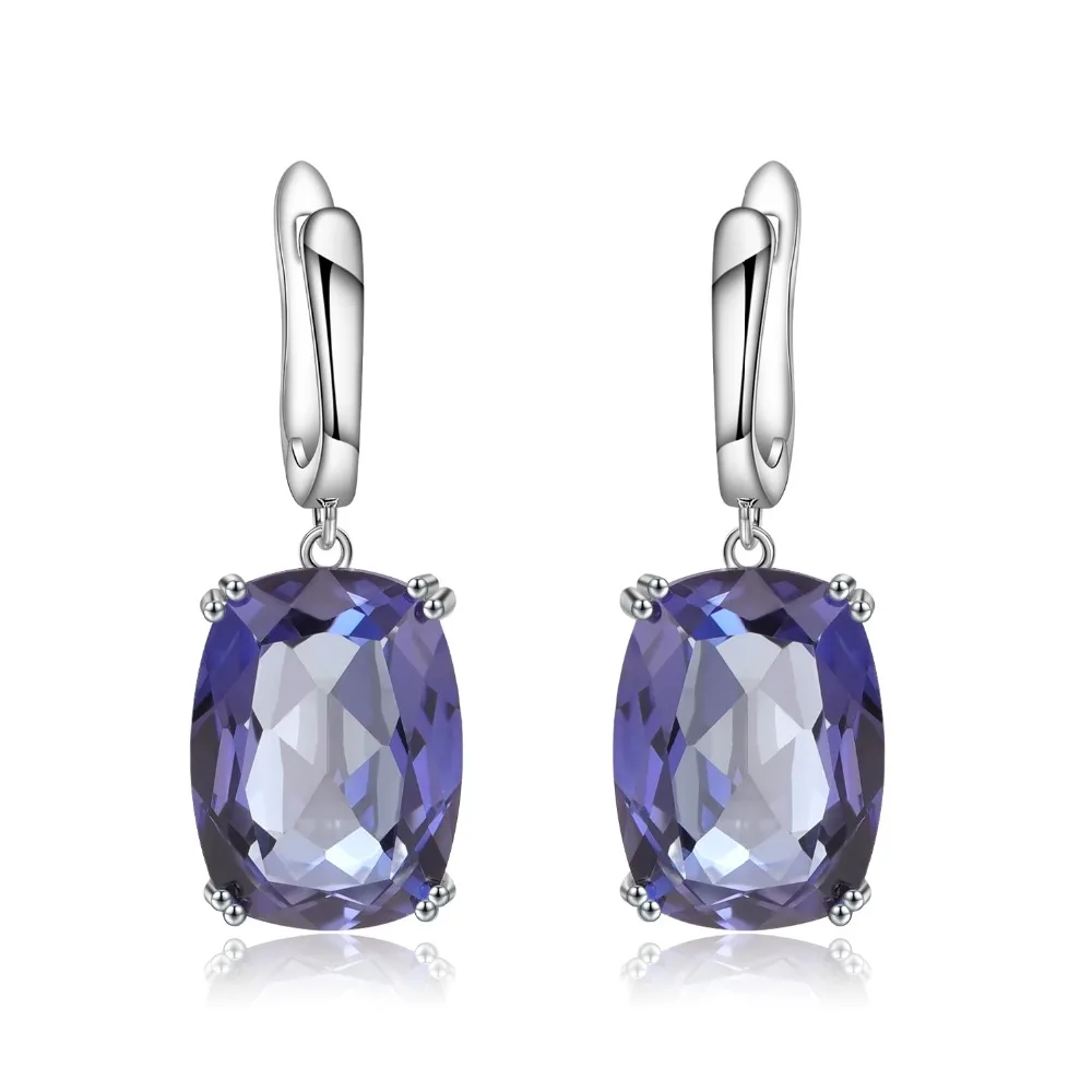 

GEM'S BALLET Luxury Natural Iolite Blue Mystic Quartz for Women Elegant Earrings 925 Sterling Silver Drop Earrings Fine Jewelry