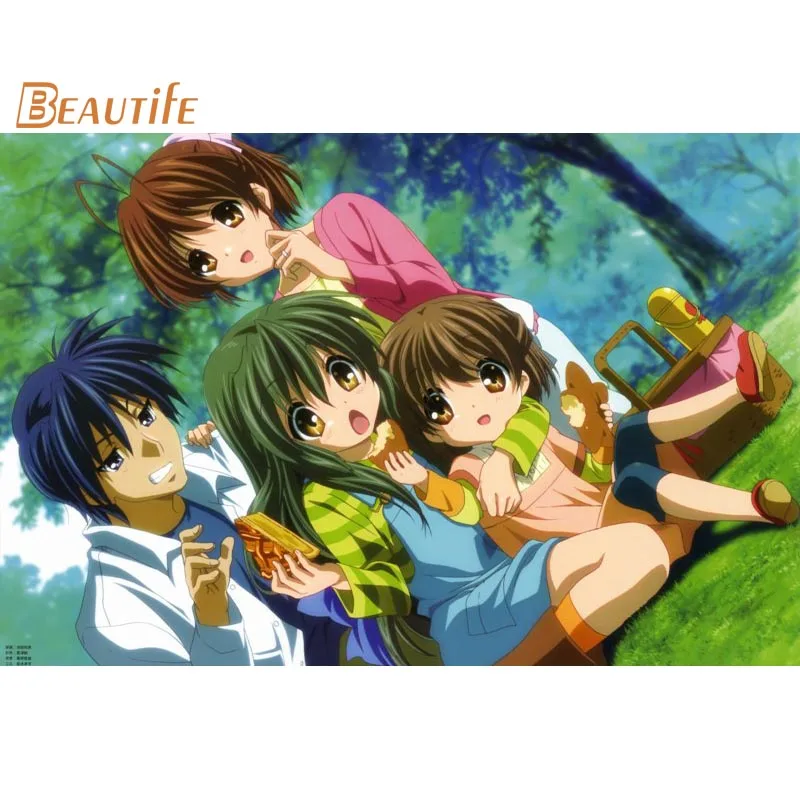 Clannad плакат ткань Шелковый украшения дома Художественный тканевый с принтом | Отзывы и видеообзор