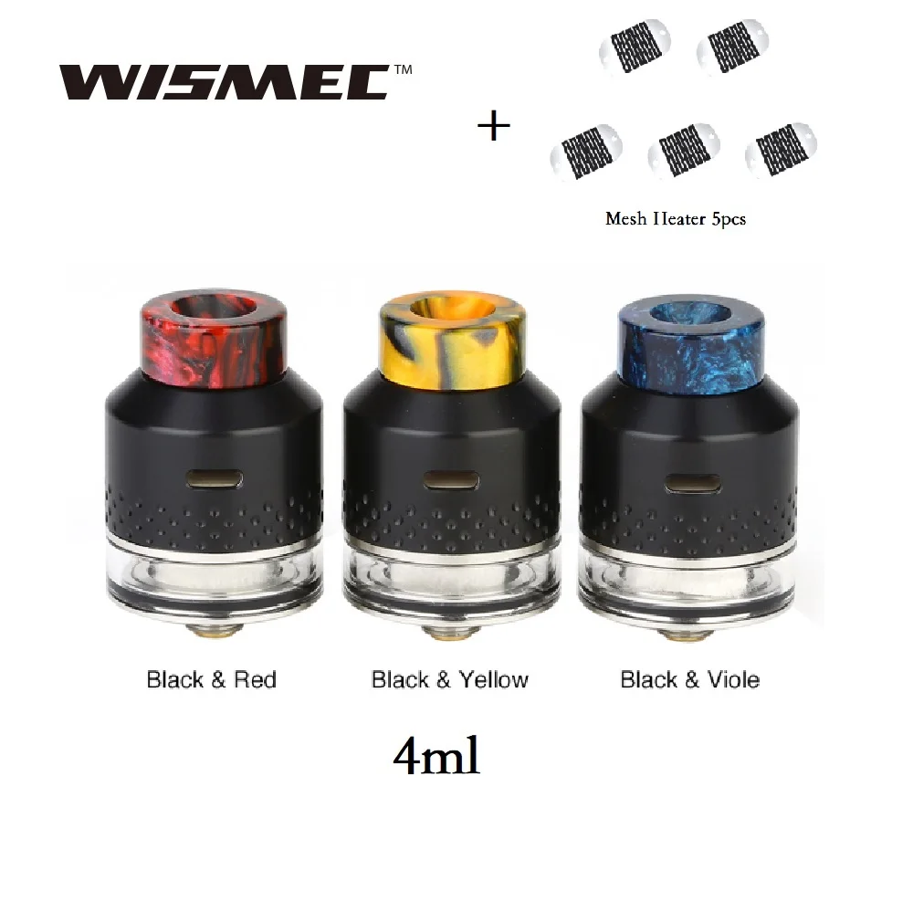 

Original WISMEC KESTREL Atomizer 4ml Tank with coil-less Design & 5pcs Innovative MESH Heater for Luxotic Surface vs Cubix Max