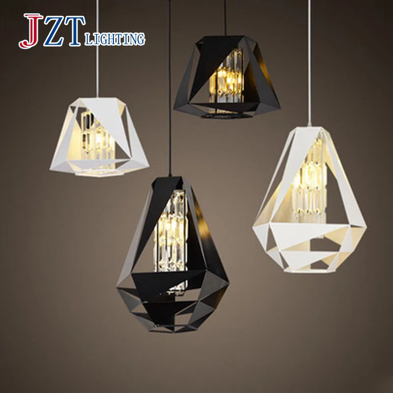 

T 2016 New Simple Crystal Pendant Light LED Bulbs Modern Northern Europe Creative Lamps For Restaurant Home Fashion DHL Free