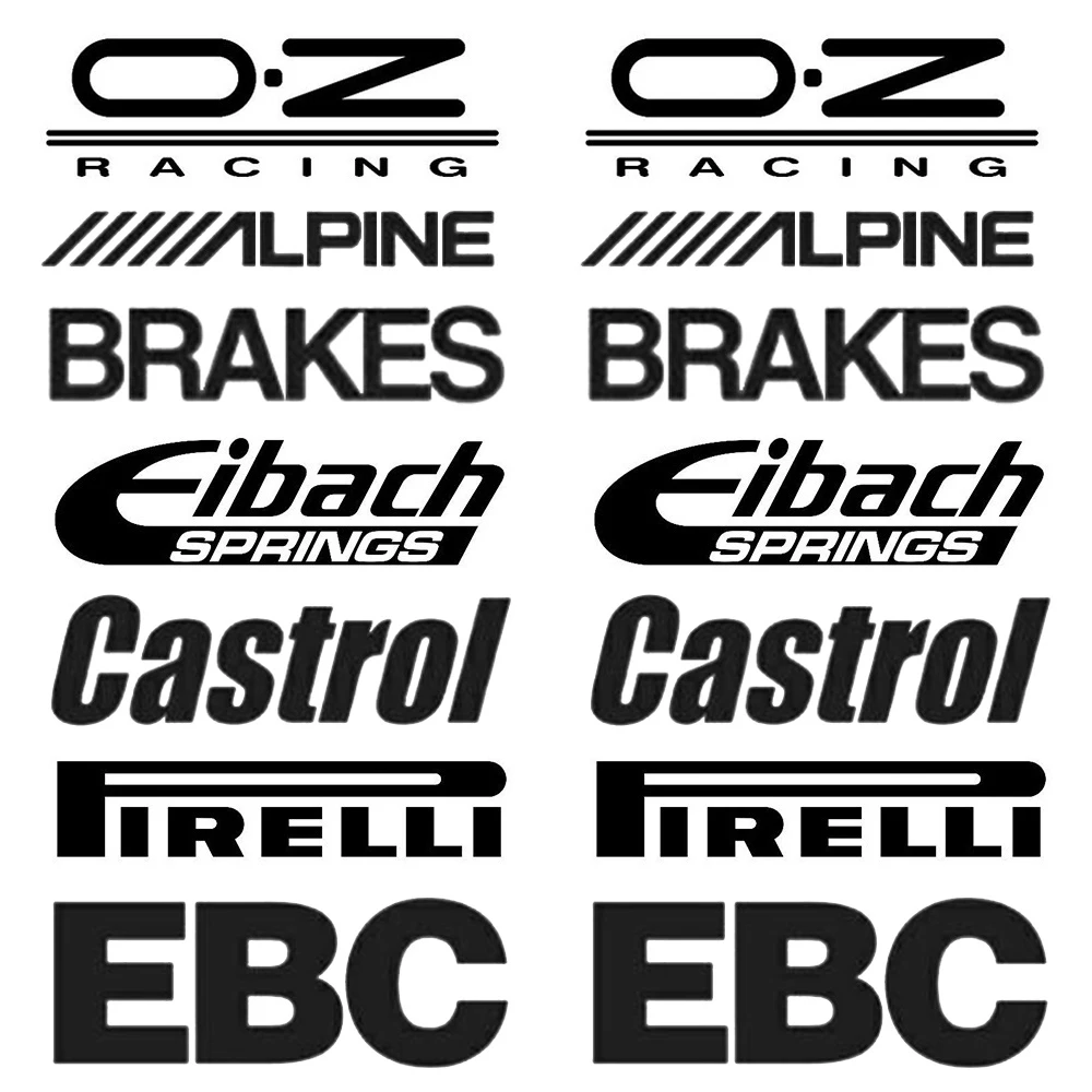 Car & Truck Graphics Decals 14pcs Racing Sponsors Logo for any car and