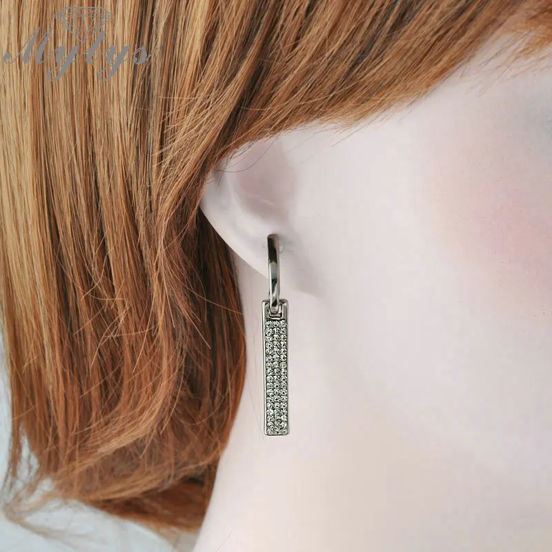 Mytys Женская модная палка серьги из сплава GP E611 E612|crystal drop earrings|crystal earringscrystal earrings |