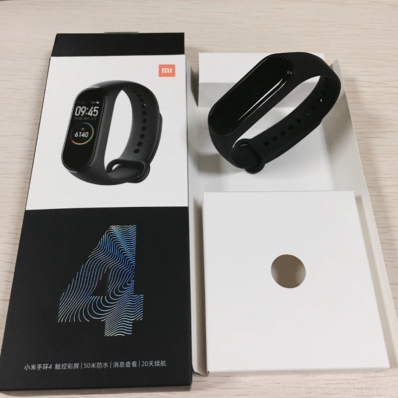 Из России Xiaomi Mi Band 4 фитнес браслет 0,95 дюймов AMOLED 120X240 полноцветный экран Bluetooth 5,0 браслет 50 м Водонепроницаемый