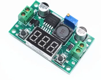 

10pcs LM2596 module DC 4.0~40 to 1.3-37V Adjustable Step-Down Power Module + LED Voltmeter Free Shipping
