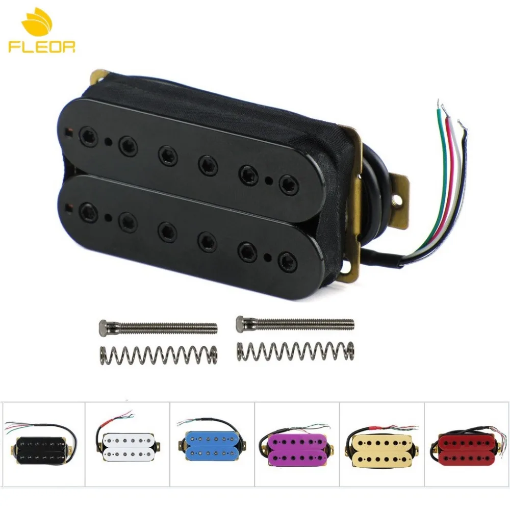 

FLEOR 1PCS Electric Guitar Double Coil Humbucker Pickup Bridge/Neck Passive Pickup w/ Height Adjusting Screws Multi Colors