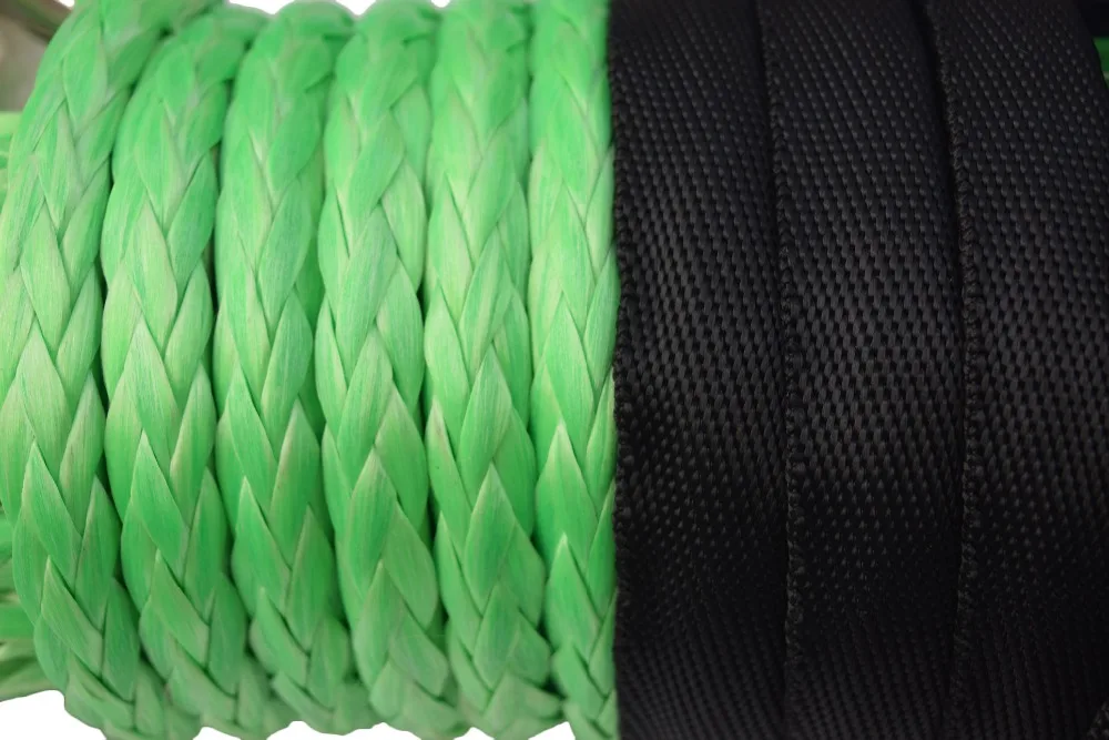 الأخضر 10 مللي متر * 30 m الاصطناعية حبل رفع ، 10 مللي متر البلازما ونش كابل ، الطرق الوعرة حبل ، ونش خط