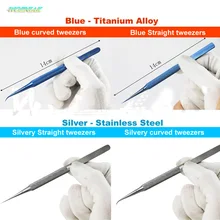Возняк Лучший Пинцет титановый сплав Нержавеющая сталь ремонт сильный отпечатков пальцев щипцы точные кислотно-быстрые антикоррозионные Fly line