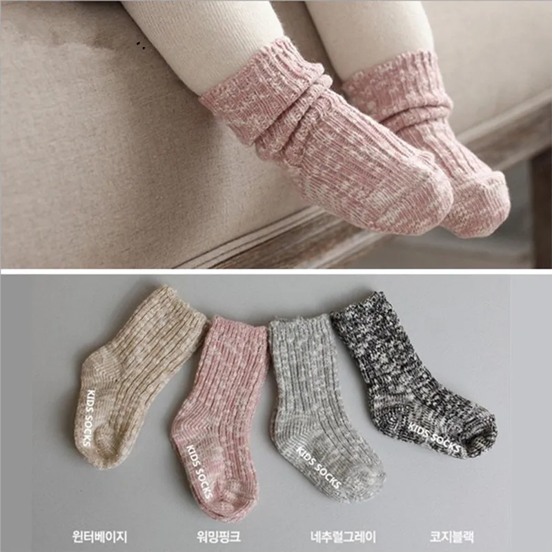 Skidders Socks Toddler Promotion-Shop For Promotional Skidders 0-4Y Christmas baby Socks autumn winter wool socks baby anti slip socks Cute Toddler Anti-slip Newborn Socks - Skidders Socks Toddler Promotion-Shop For Promotional Skidders