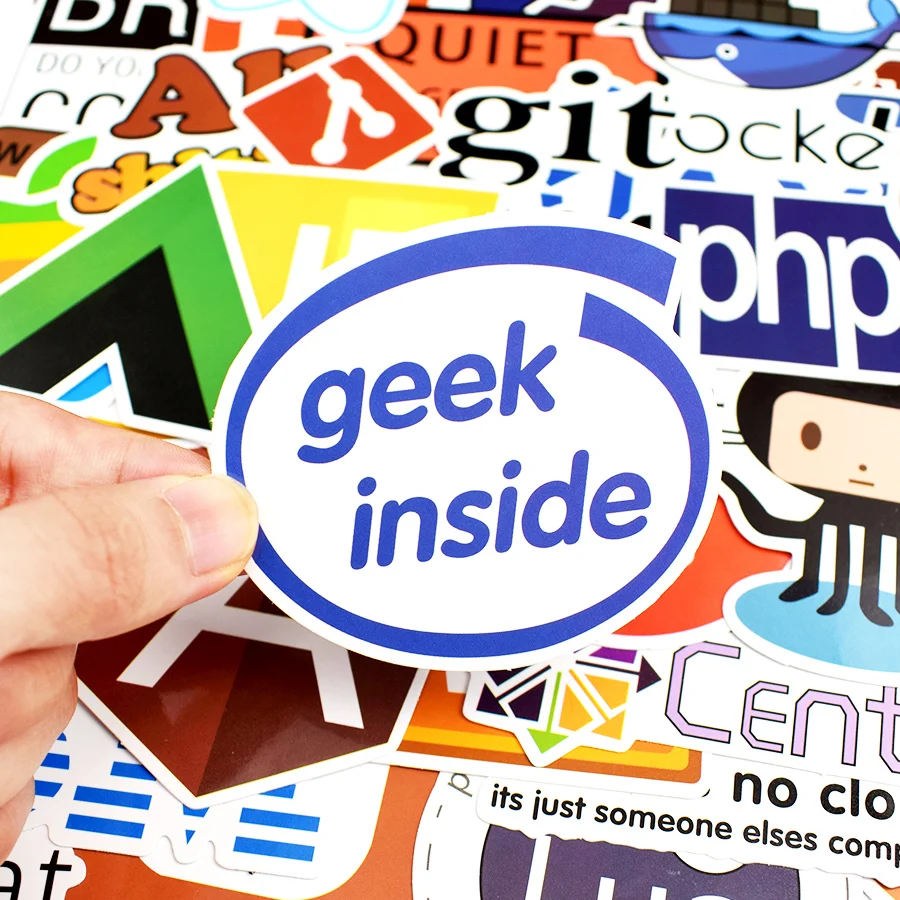 50 PCS Programming Language Sticker Java Html APP Software Program Stickers for Geek DIY Laptop Macbook Computer Phone PS4