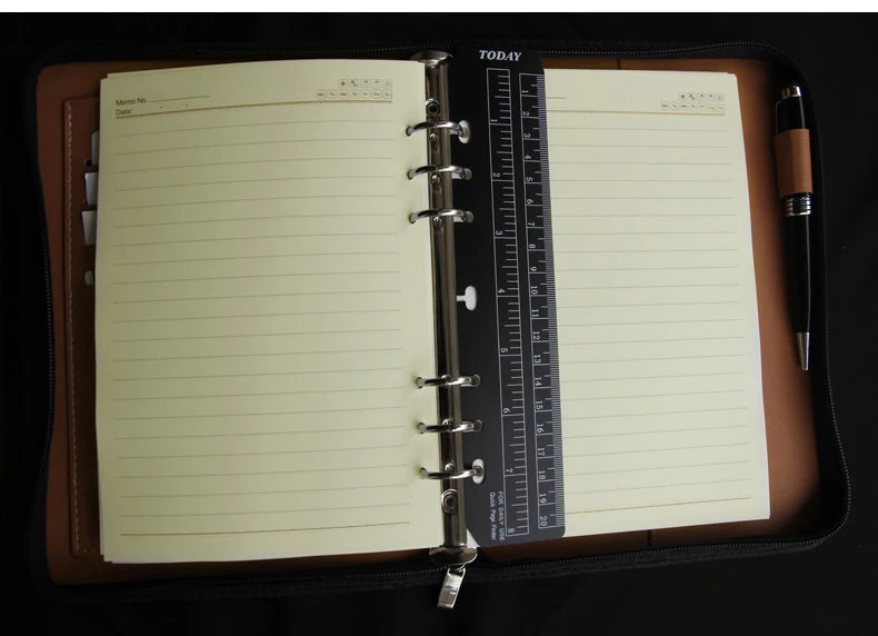 Кожаный Органайзер на молнии B5 A5 A6 1086A|leather travel journal|daily agenda plannertravel journal |