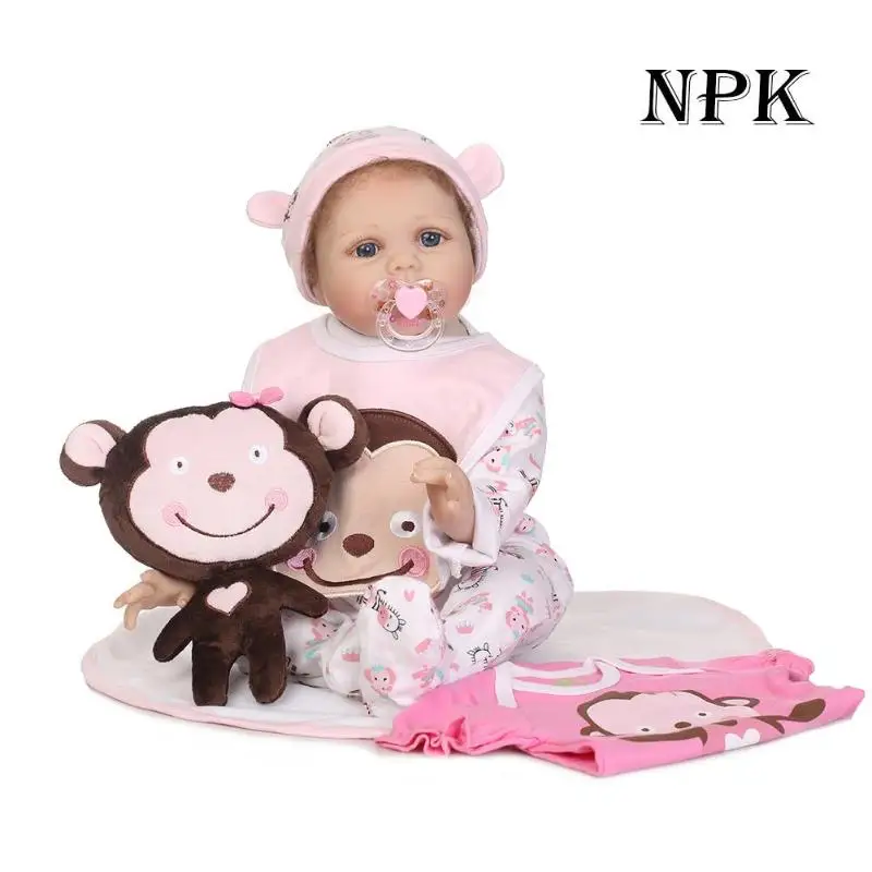 

Barbie doll 55cm Lovely Soft Silicone 3D Lifelike Simulation Reborn Baby Doll Kids Playmate Cloth Doll Toys Gifts