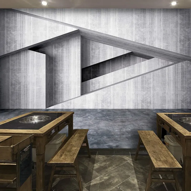 

Custom 3D stereo simple modern geometry large mural living room restaurant tooling abstract cafe wallpaper 3d for wall