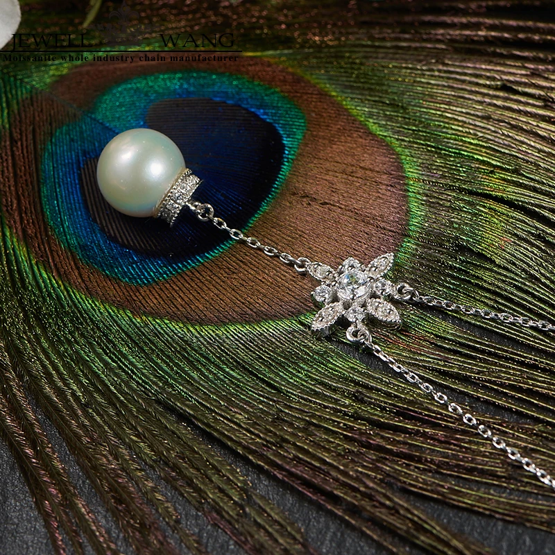 Ювелирные изделия 9-10 мм жемчужное ожерелье с подвеской из пресноводного жемчуга 925 пробы Серебряное ожерелье с подвеской дизайн хорошее ювелирное изделие для женщин