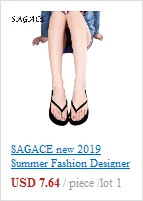 SAGACE/женские тапочки в богемном стиле; пляжные тапочки на платформе; женская летняя обувь без застежки; босоножки на танкетке; Вьетнамки; zapatos de mujer;# 4Z