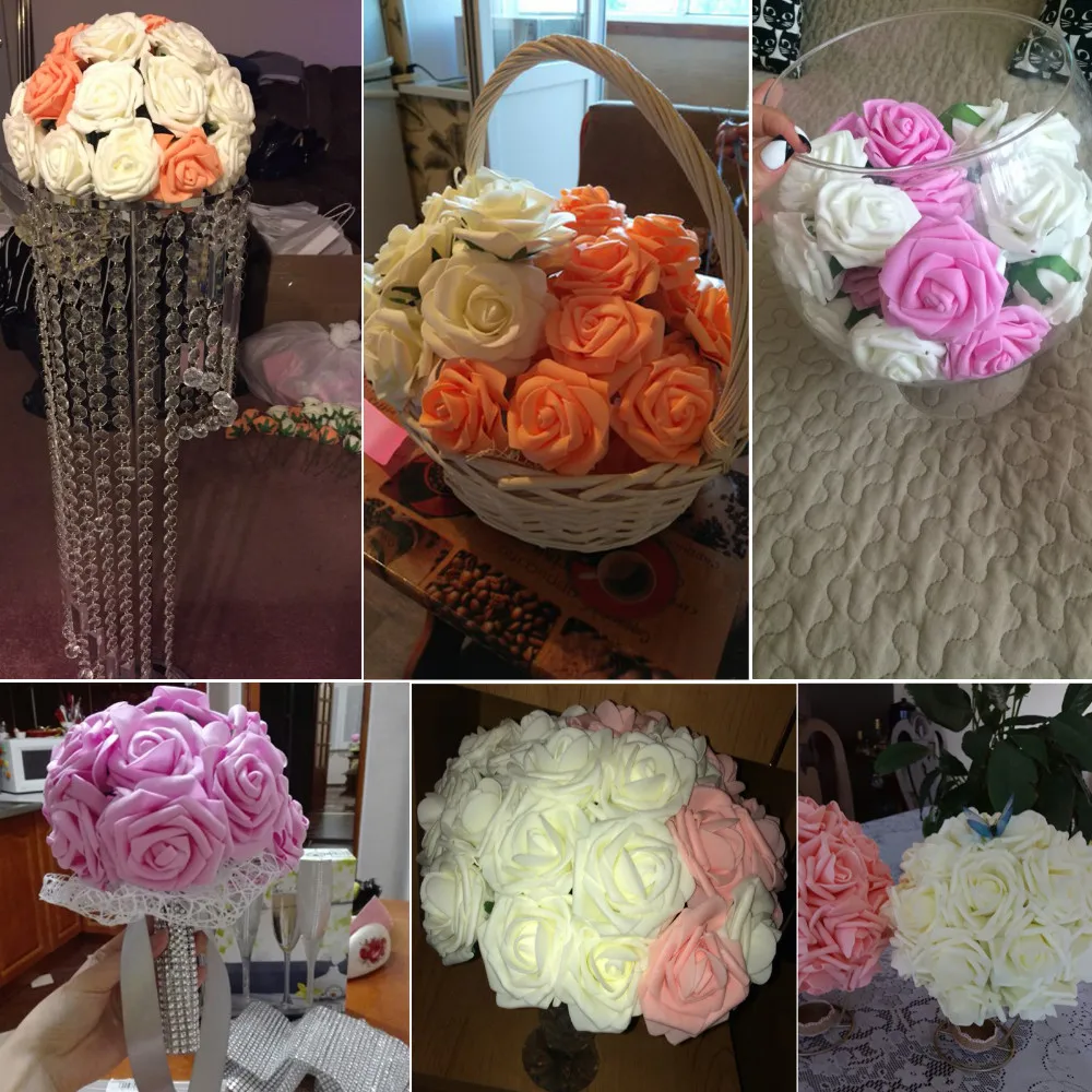 10 голов, искусственные розы, букет невесты на свадьбу, домашний декор, искусственные цветы