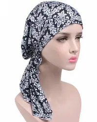 Для женщин платок Новый стиль 2017 цветок шляпа тюрбан девушки Головные уборы шапки печати Бандана Платок Рак Шапки различные Цвета Лидер
