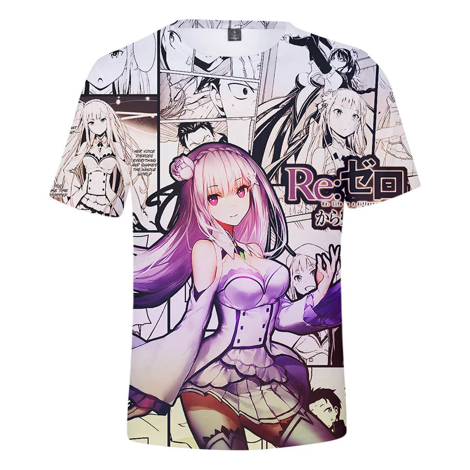 

Re Zero T Shirt Men Women Kid Tshirt Anime Clothes Kawaii Manga Cute Top Girl