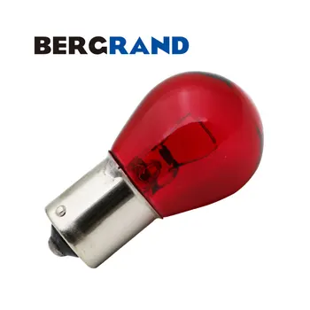 

10PCS P21W S25 382 BA15s 12V 21W Red Color Glass Turn Signal Lamp Stop light bulbs for auto Universal Car Styling