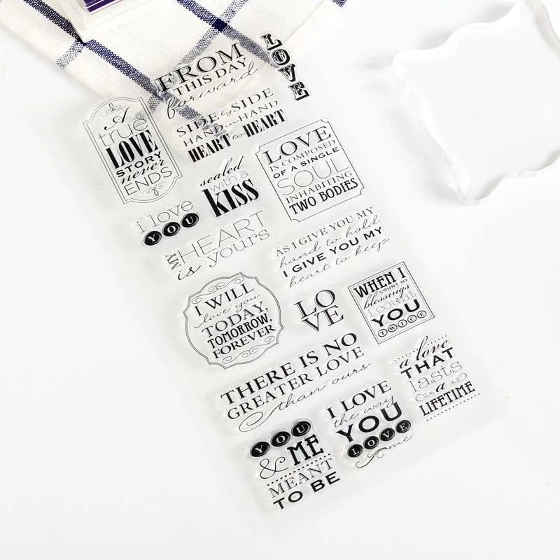 

Hot Selling Week 8 Hand Account DIY Transparent Seal Diary Seal Scrapbook Account With Frame WordArt For DIY Scrapbooking