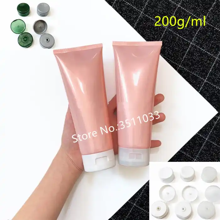 0 ミリリットル 0 グラム空ピンクホース軟質チューブスクイズ包装容器ローションシャンプークリーム Comestic 軟質チューブ白緑ピンクフリップキャップ 詰め替えボトル Aliexpress