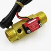 2 pièces capteur de débit d'eau compteur indicateur Turbine Hall débitmètre avec sonde de température YF-B7 DN15 G1/2 ''1-25L/Min ► Photo 1/5