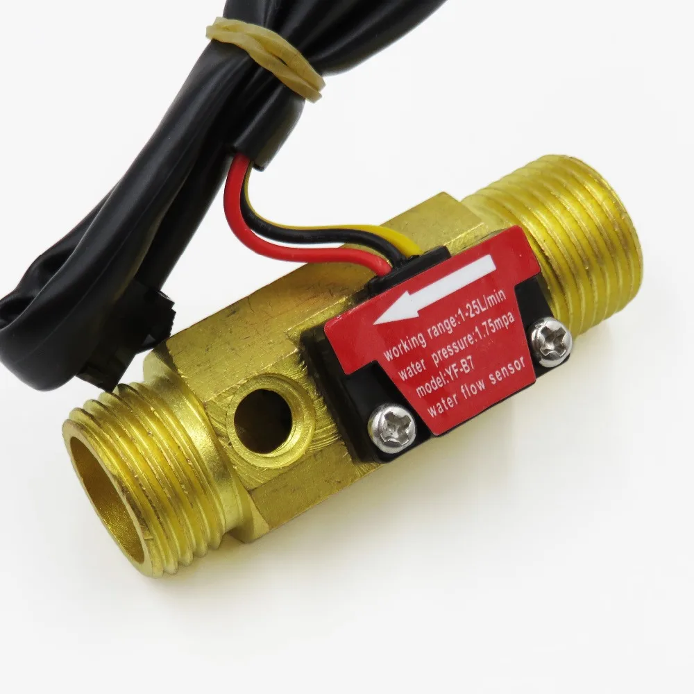 Water Flow Sensor Meter Counter Indicator Turbine Hall Flowmeter With