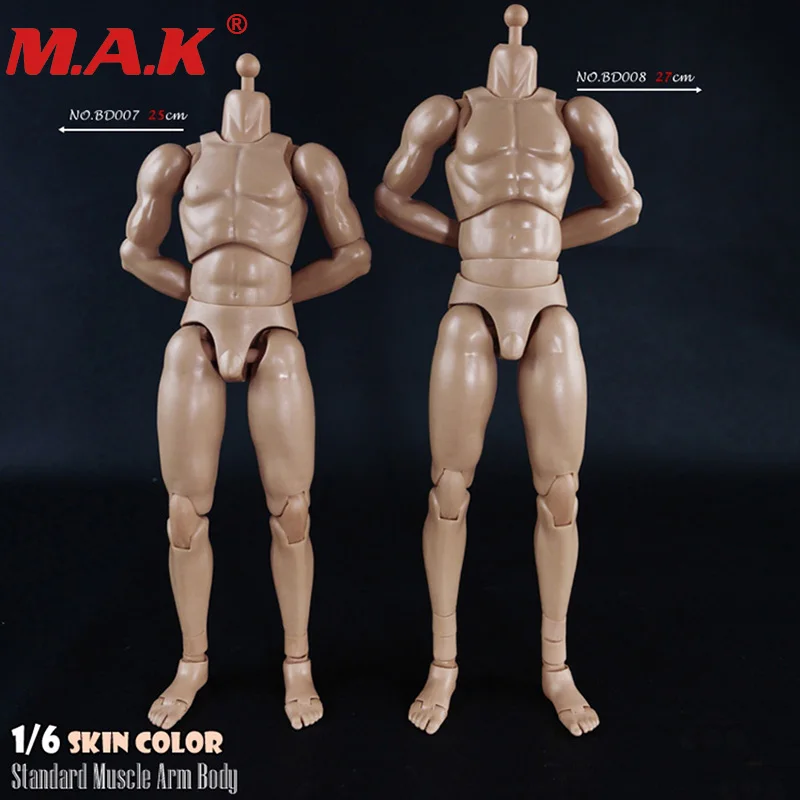 

1/6 BD007/BD008 skin color muscle male man body figure standard/higher version flexible soldier figures body withparts