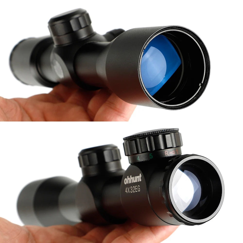Ohhunt 4X32 EG охотничий прицел оптика дальномер Сетка красный зеленый с подсветкой
