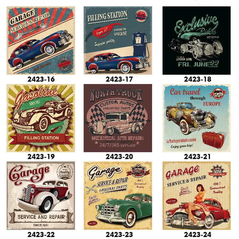 

Filling Station Garage Repair Service Car Vintage Club Metal Tin Sign Retro Home Wall Art Decor Iron Poster for Bar PubTire Shop