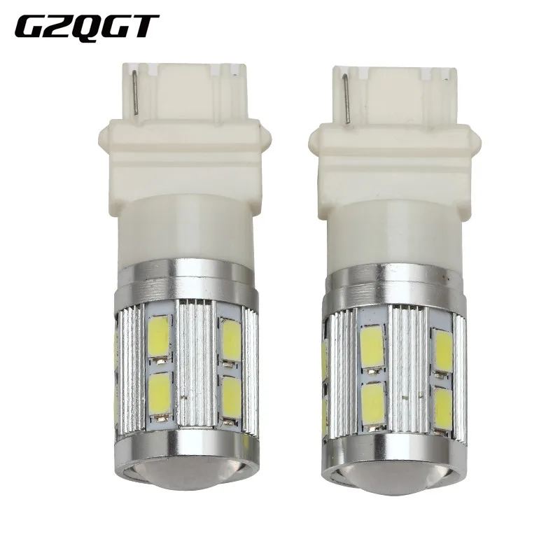 2шт 3156 3157 P27/7 Вт T25 Высокая мощность 12SMD 5730 чип + 5 Cree светодиодный ксеноновый Белый