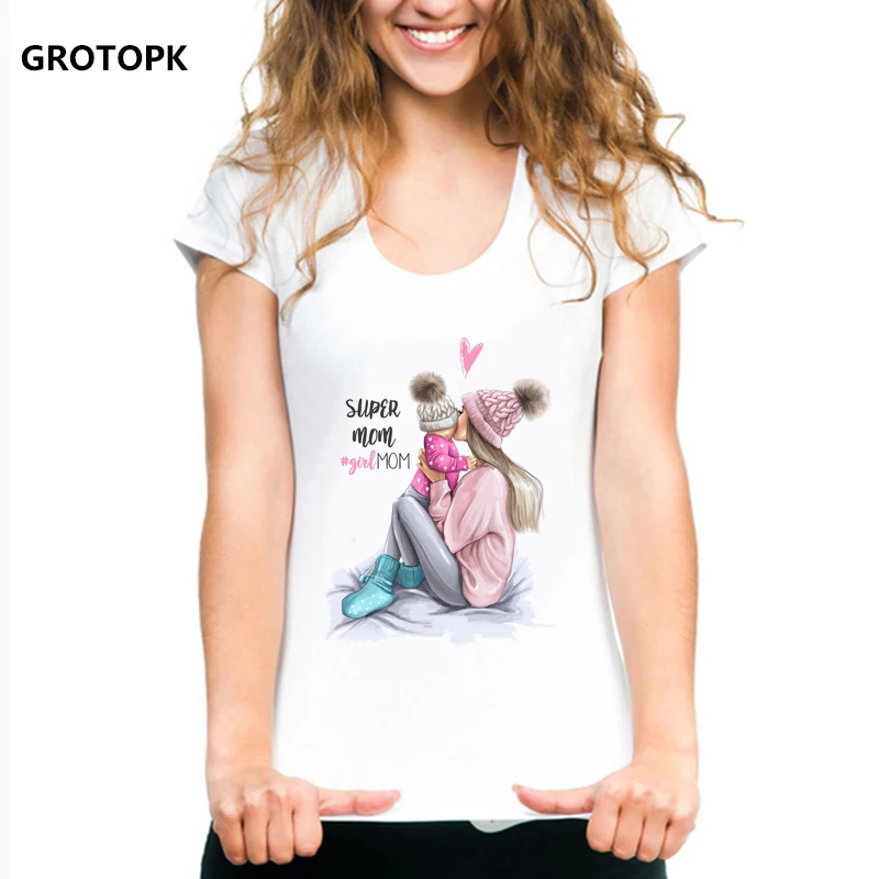 

Super Mom Female T-shirt Mother's Day Harajuku Kawaii White Tshirt New Arrival 2019 T Shirt Tee Shirt Mama Tops Korean Clothing