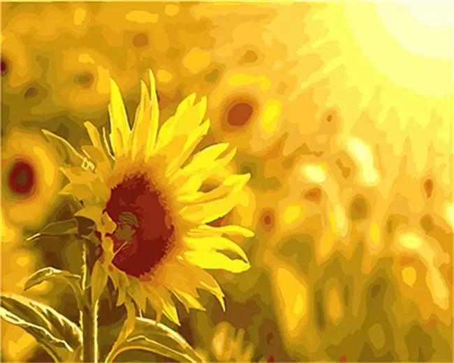 

PAINTBOY Landscape Flower Framed Pictures DIY Painting By Numbers Acrylic Painting On Canvas Wall Art For Living Room Home Decor