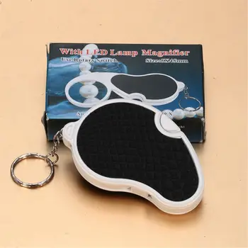 

1PC 5X Pocket Magnifying Glass Handheld With Light Small Folding Hand Held Lighted Magnifier For Reading, Jewelers,Inspection, C