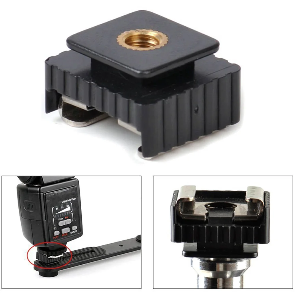 

3pcs Hot Shoe Adapter Universal Professional Accessories Mounting Camera Flash Use Metal With Screw Thread Studio Light Holder