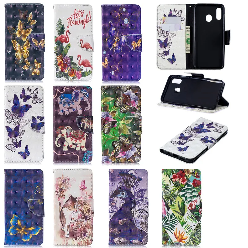 

Luxury Flip Wallet Case For Samsung M20 Book Style Wallet Phone Case For Samsung Galaxy A10 A30 A40 A50 A70 M10 M20 Cover Coque