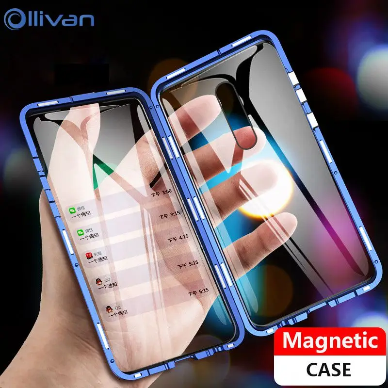 

360 Full Magnetic Adsorption Case For XiaoMi Mi 9T Pro Metal Cover For XiaoMi RedMi K20 Pro K20Pro Tempered Glass Magnet Cases