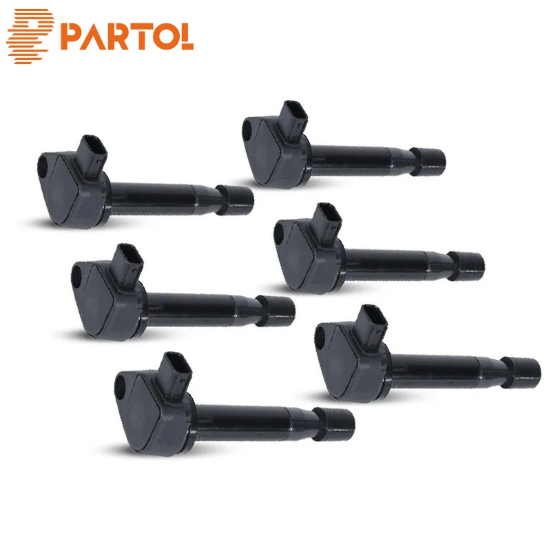

Partol 6pcs/set Black Ignition Coils For Acura CL 3.2L RL 3.5L TL 3.2L 3.5L Honda Odyssey 3.5L Accord 3.0L Engine With rubber