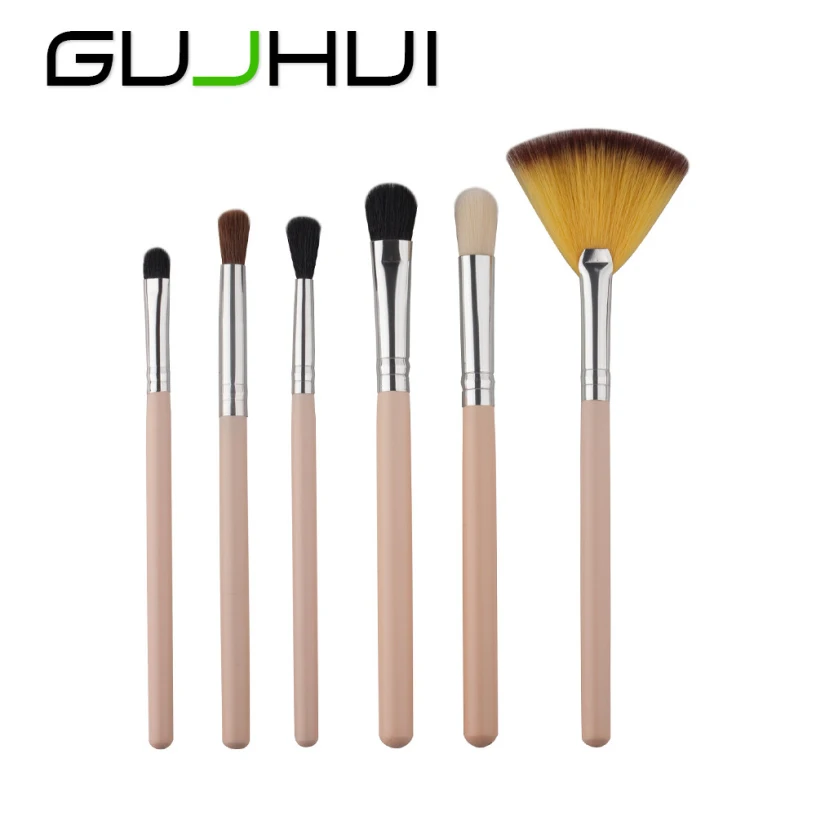 

2017 Hot product GUJHUI Pro 6PCS Powder Cosmetic Makeup Brush Blusher Eye Shadow Brushes Set Kit for Beauty