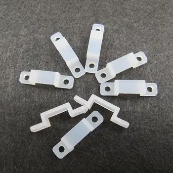 

10Pcs/lot 10mm LED Fixing Silicone Mounting Clips For 220V 5050 5630 waterproof LED Strip Light Connector For 220V LED Tape