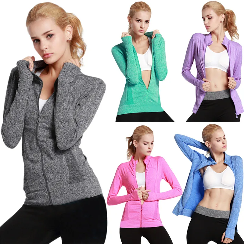 Himanjie Long sleeve Sports T-shirt Zipper High Quality Coat for Gym Fitness Running Jogging Yoga Exercise Breathable Cool Shirt Himanjie Long sleeve Sports T-shirt Zipper High Quality Coat for Gym Fitness Running Jogging Yoga Exercise Breathable Cool Shirt
