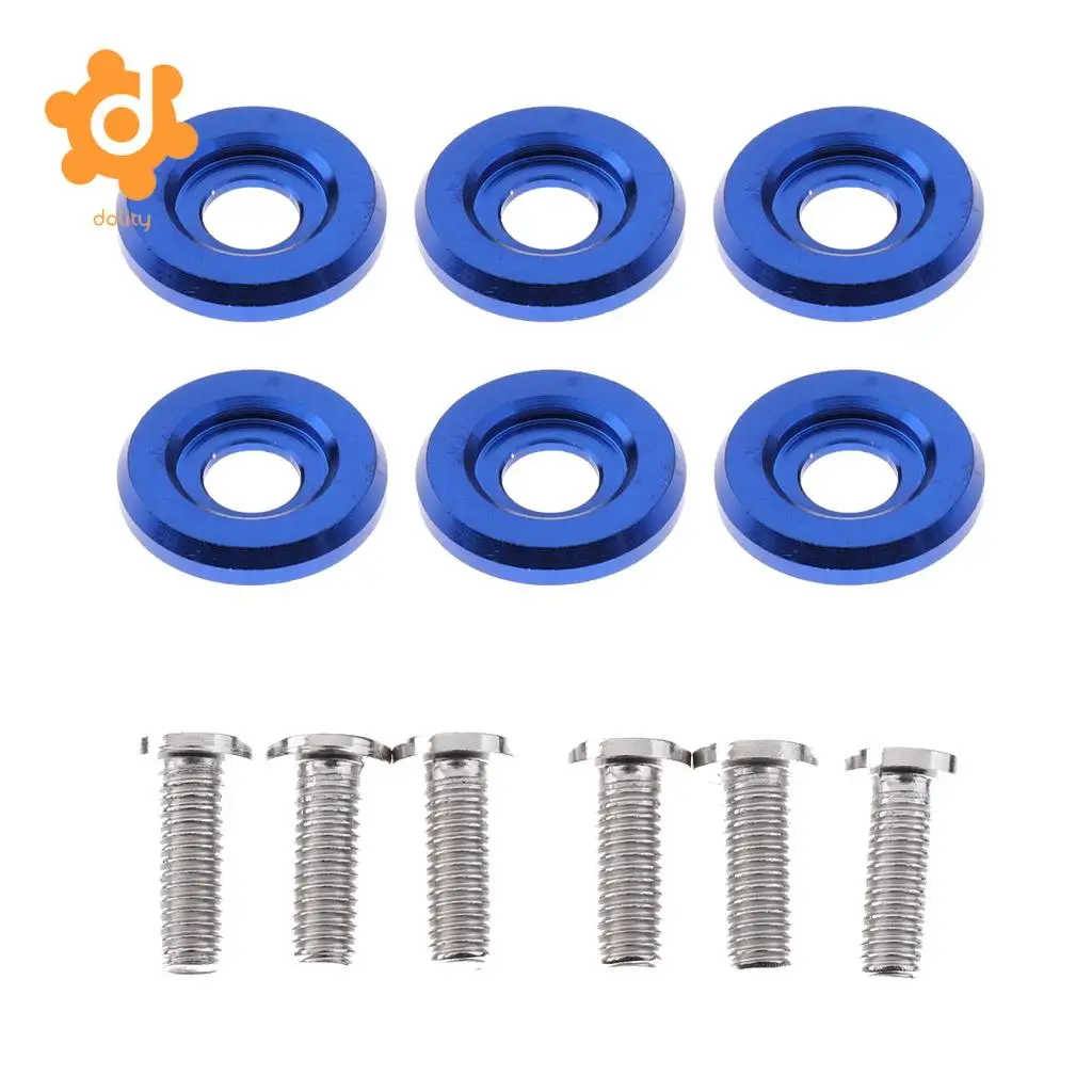 dolity 6 Set M6x20mm Aluminium License Plate Frame Bumper Bolt Screw Kits