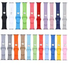 HOT Sale 2016 38mm Soft Rubber Straps Smart Watch Bands Watchband Bracelets Strap for Apple Watch