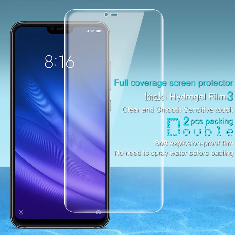 

IMAK Hydrogel III Film For Xiaomi MI8 Lite MI8 SE 2PCS Screen Protector Front Back Soft Clear Full Coverage Protective Film