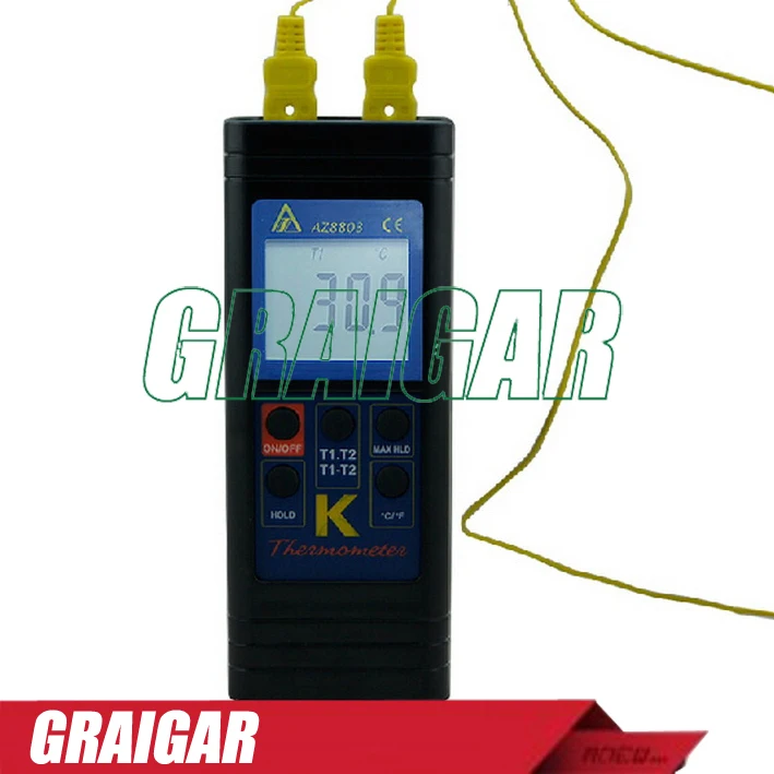 

AZ8803 Handheld Digital Dual K Type Thermocouple Thermometer
