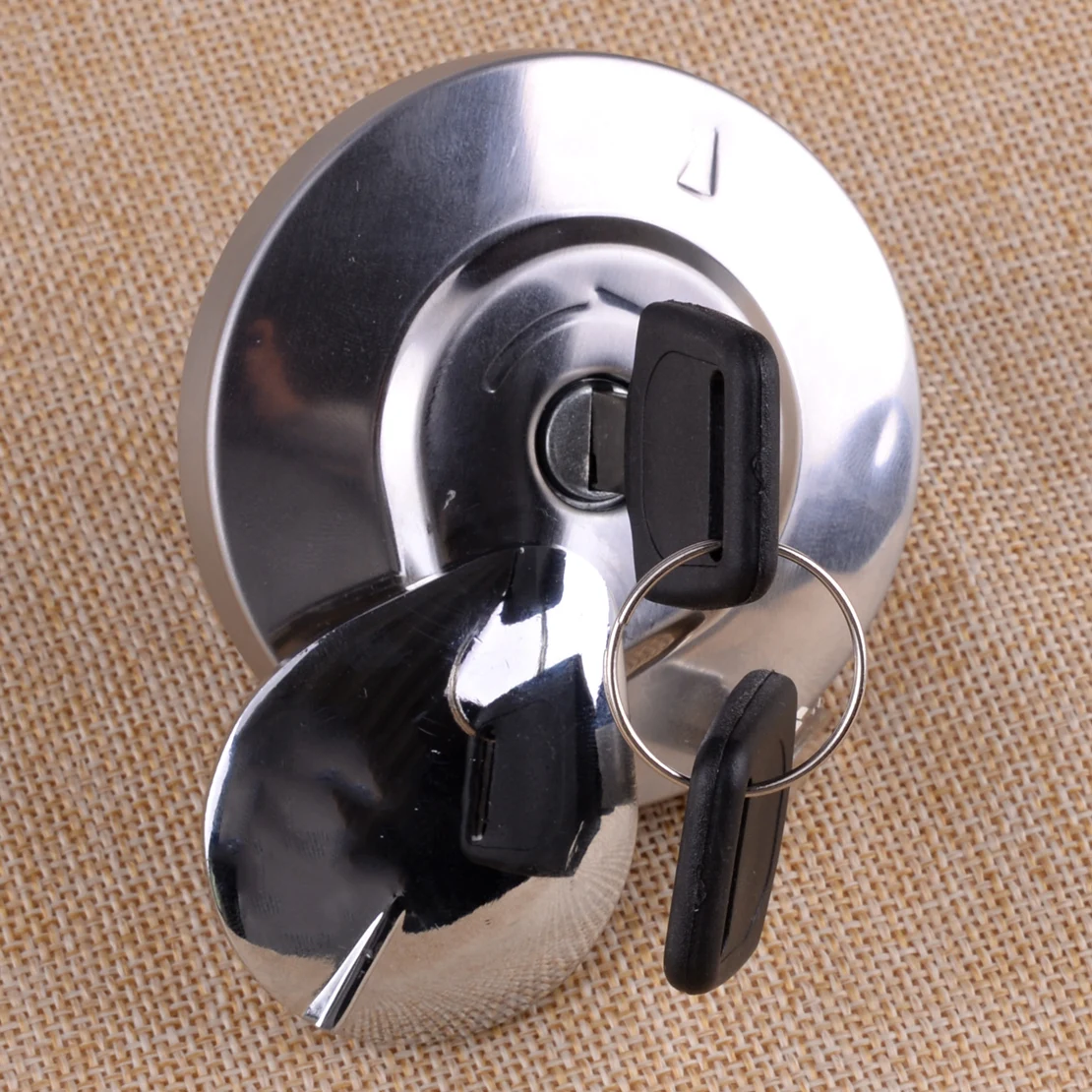 CITALL 514873 Silver Motorcycle Petrol Fuel Gas Tank Cover Cap Lock