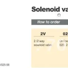 2V025-06 220 В ac 2 Порты и разъёмы 2pos 1/" BSP нормально закрытый электромагнитный Клапан катушки LED