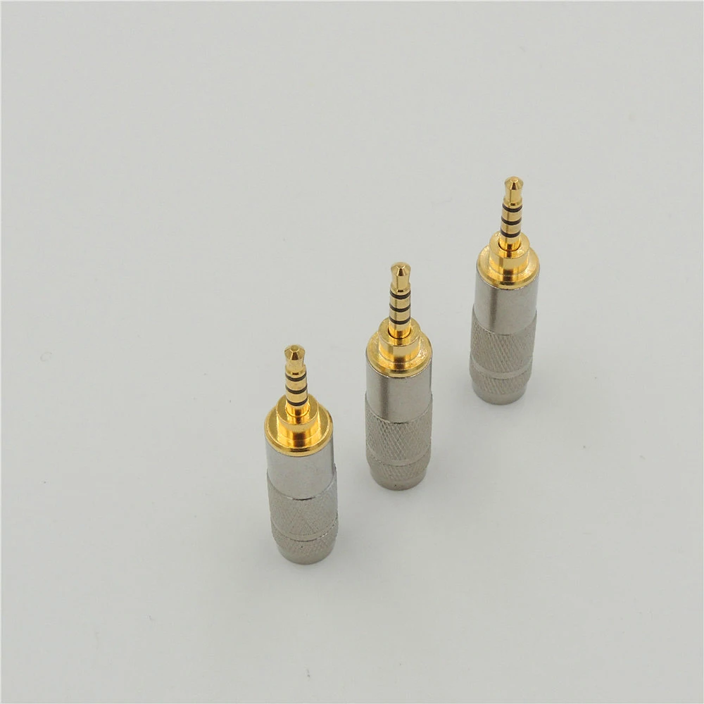 2 5mm Male Stereo 4 Pole Repair Headphone Plug Cable Audio Adapter Converter Solder DIY Connector Mini Plug jack Straight