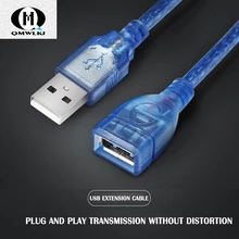 USB 2.0 Male to Female USB Extension Wire 0.3M Extend Cord Super Speed Data Sync Cable For PC Laptop AM Conversion AM AF BM Etc usb 3 0 am to af extension cable 90cm length
