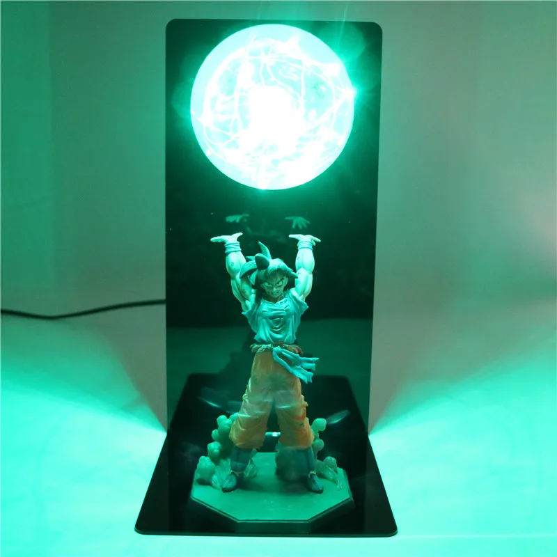 Dragon Ball Z Фигурки Гоку сон фигурка Коллекционная DIY аниме модель детские куклы светодиодный светильник для детей рождественские игрушки - Цвет: Зеленый